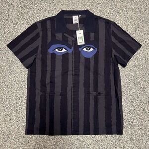 PUMA x Kidsuper Studios Blue Cotton Relaxed Fit Printed Shirt Men's Size Large